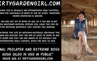 Anal prolapse and revolutionary boss hogg dildo in nuisance in public