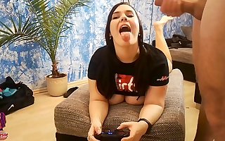 curvy german Gamer Girl gets fucked while gaming