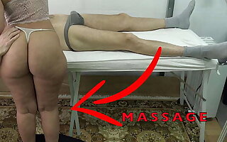 Maid Masseuse with Big Butt let me Lift her Attire & Fingered her Pussy While she Massaged my Locate !