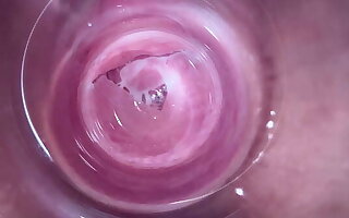 Camera deep inside teen fertile in vagina