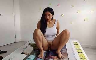 Fucking step daughter through a space in a box